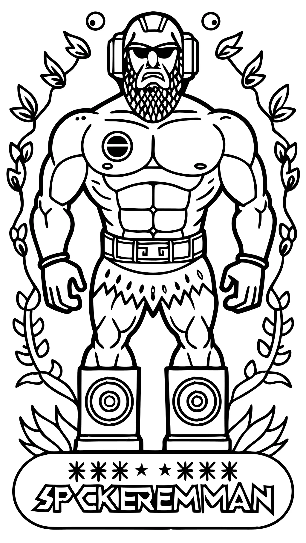 speakerman titan coloring page